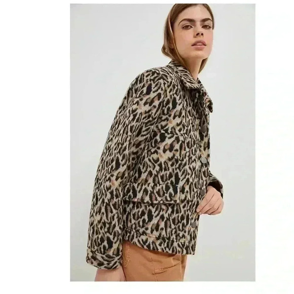Anthropologie The Korner Amoura Leopard Coat - Picture 1 of 8